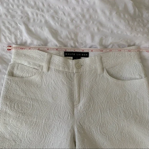 Ralph Lauren White Paisley Pants - Picture 8 of 16